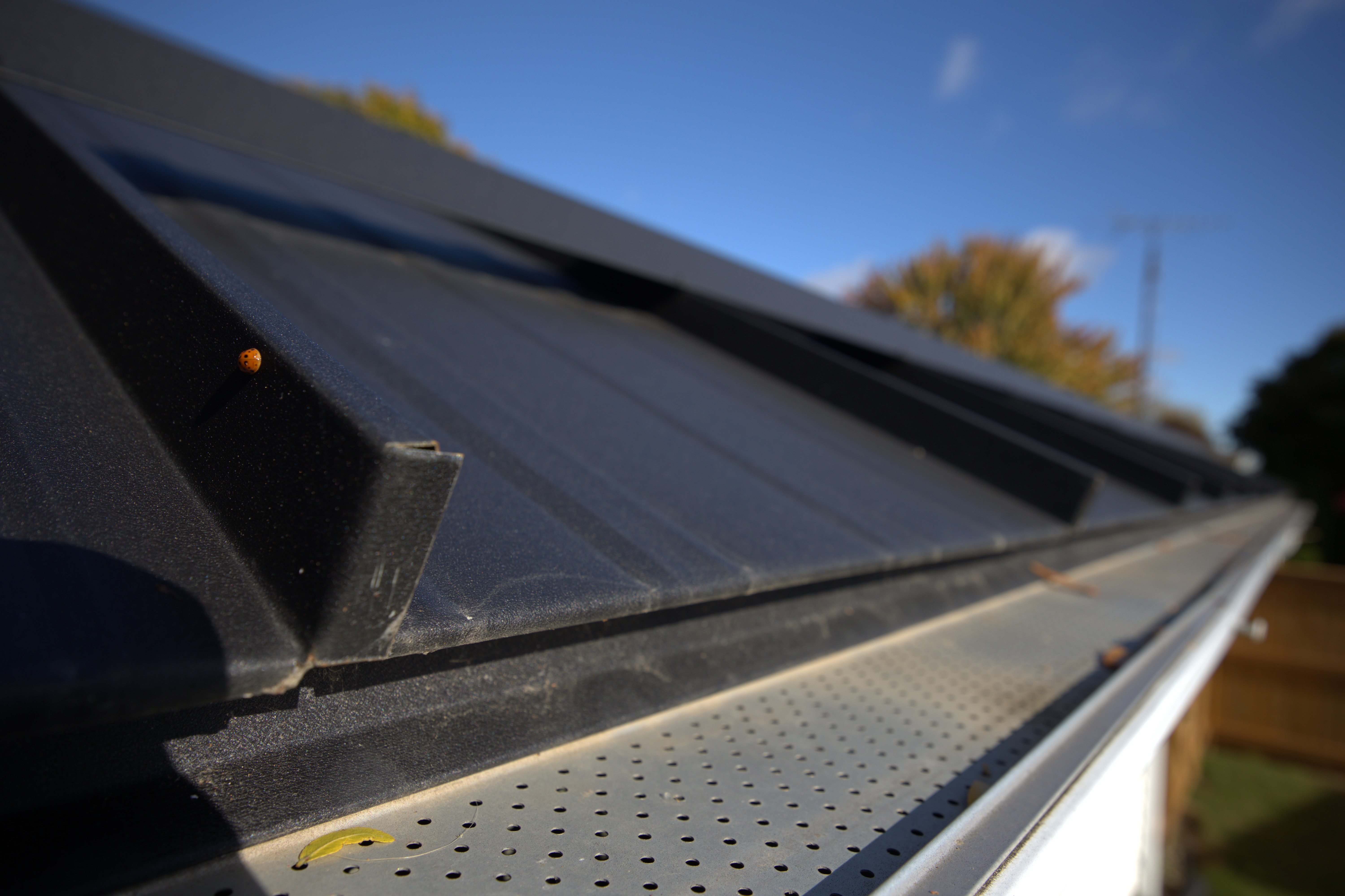 Photo of a snaplock panel with lock eaves and using hidden fastener system