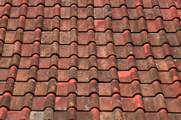 old red clay roof terracotta shingles