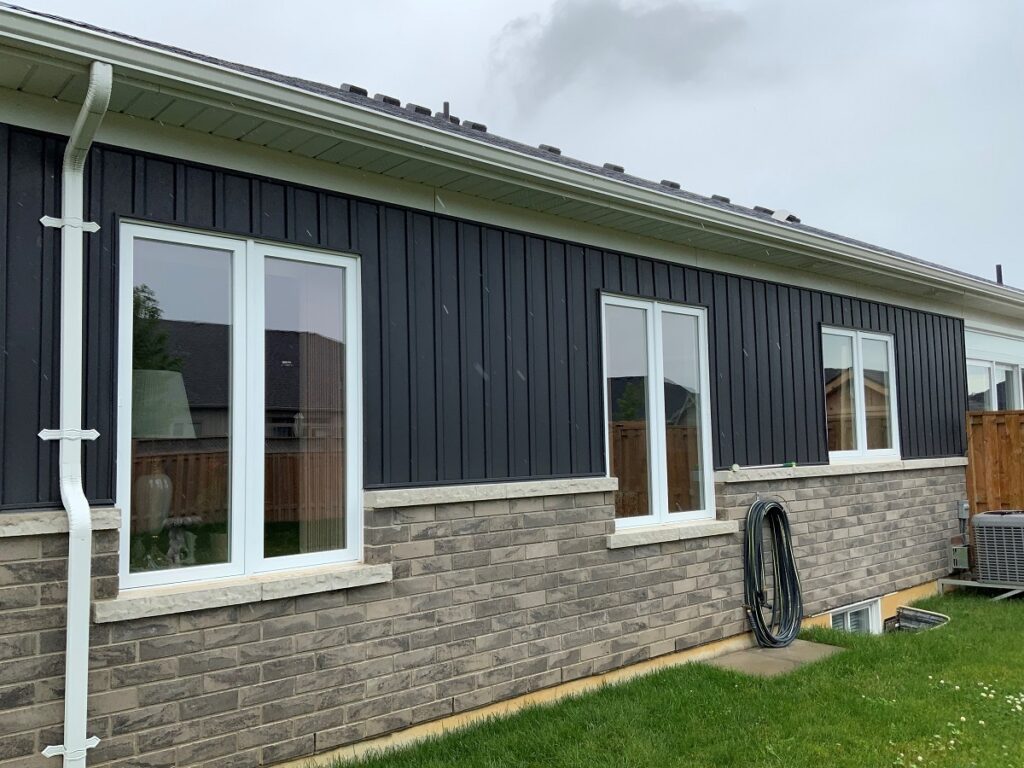 Brick and Steel Siding on Home