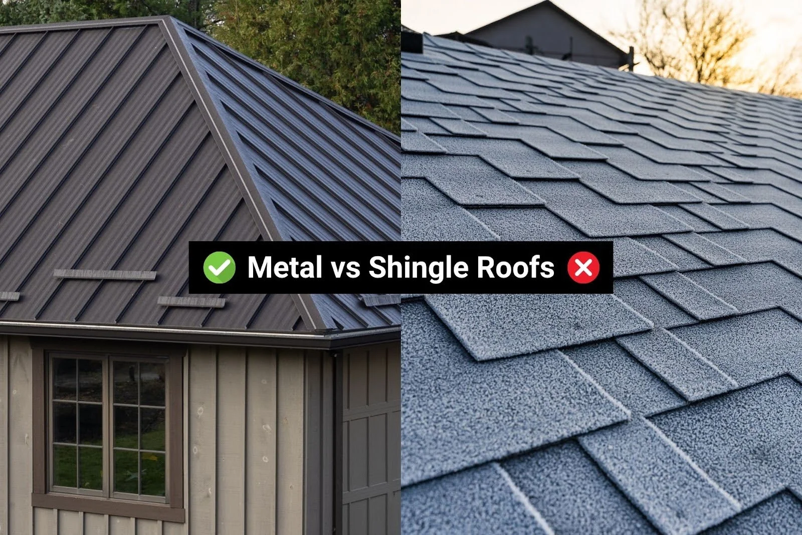 Metal Roofs vs Shingles.